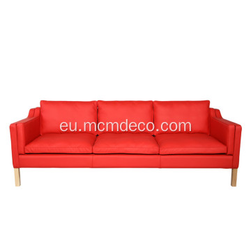 Larruzko sofa modernoa Mogensen 2213 3 eserlekuko sofa